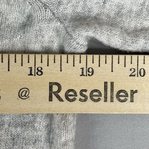 ANN TAYLOR LOFT Long Sleeve Button Back Sweater Women’s Med Light Grey Academia - Picture 11 of 13